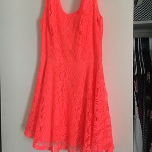 Neon pink summer dress